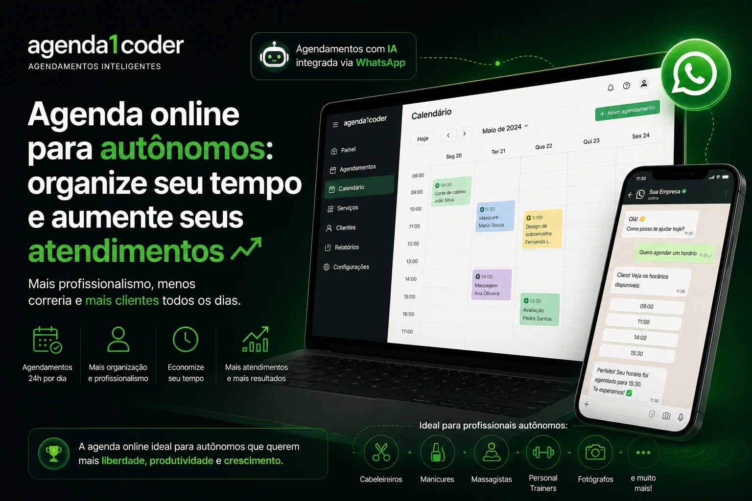 Agenda online para autônomos: como organizar clientes, horários e pagamentos