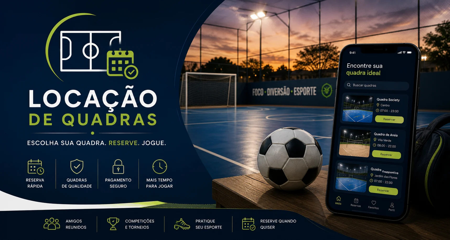 Sistema de agendamento para locação de quadras
