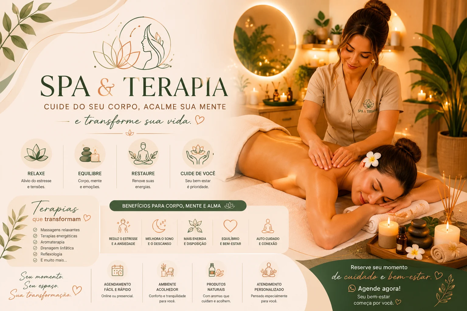 Sistema de agendamento para spas e terapias